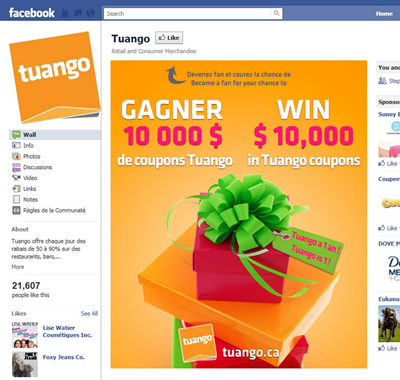 Concours Viral Facebook pour Tuango