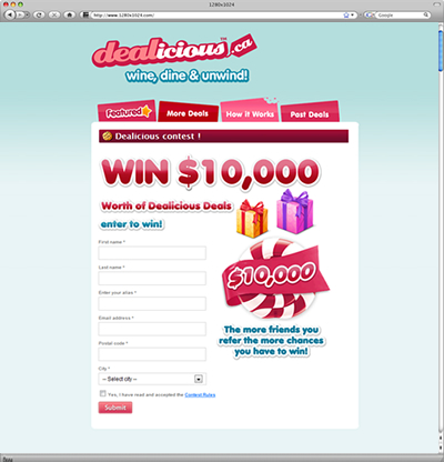 Concours Viral Facebook Dealicious