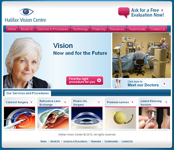 Halifax Vision Centre website