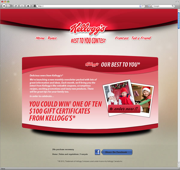 Kellogs contest for Transcontinental Media mage