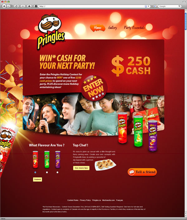 Pringles contest for Transcontinental Media image